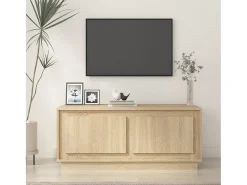 Mesa De Centro* Mesa de centro | Mesa de apoio 102x50x44 cm derivados madeira carvalho sonoma Castanho