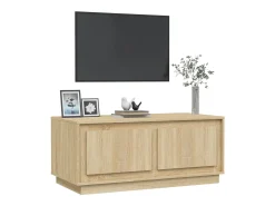 Mesa De Centro* Mesa de centro | Mesa de apoio 102x50x44 cm derivados madeira carvalho sonoma Castanho