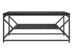 Mesa De Centro* Mesa de centro | Mesa de apoio | Mesa de café Carvalho 90x50x40 cm Preto