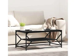 Mesa De Centro* Mesa de centro | Mesa de apoio | Mesa de café Carvalho 90x50x40 cm Preto