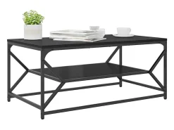 Mesa De Centro* Mesa de centro | Mesa de apoio | Mesa de café Carvalho 90x50x40 cm Preto