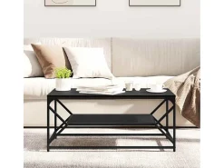 Mesa De Centro* Mesa de centro | Mesa de apoio | Mesa de café Carvalho 90x50x40 cm Preto