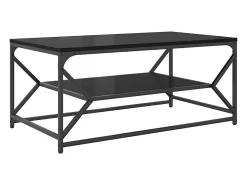 Mesa De Centro* Mesa de centro | Mesa de apoio | Mesa de café Carvalho 90x50x40 cm Preto