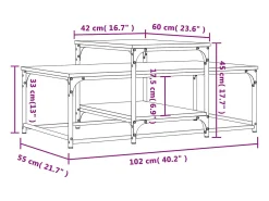 Mesa de centro | Mesa de apoio 102x60x45 cm derivados madeira sonoma^ Mesa De Centro