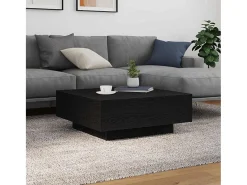 Mesa De Centro* Mesa de centro | Mesa de apoio Carvalho 80x80x31 cm Preto