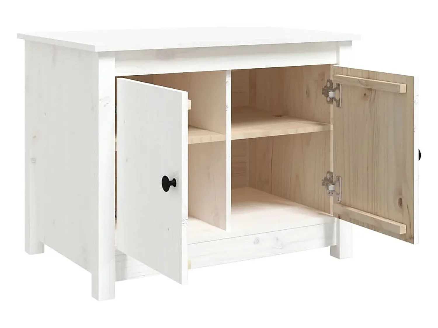 Mesa De Centro* Mesa de centro | Mesa de apoio 71x49x55 cm pinho maciço Branco