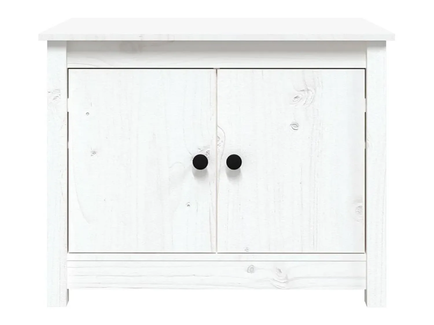 Mesa De Centro* Mesa de centro | Mesa de apoio 71x49x55 cm pinho maciço Branco