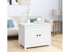 Mesa De Centro* Mesa de centro | Mesa de apoio 71x49x55 cm pinho maciço Branco