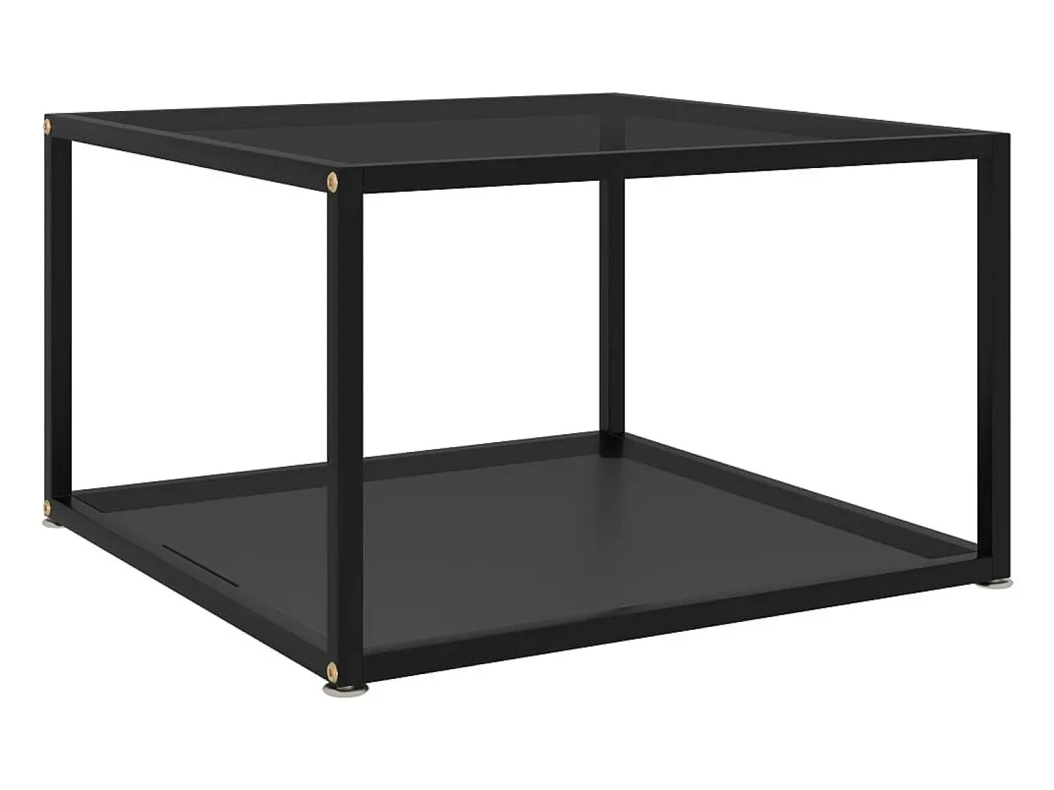 Mesa De Centro| Mesa de centro | Mesa de apoio 60x60x35 cm vidro temperado Preto