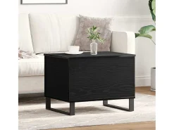 Mesa De Centro| Mesa de centro | Mesa de apoio | Mesa de café Carvalho 60x44.5x45 cm Preto