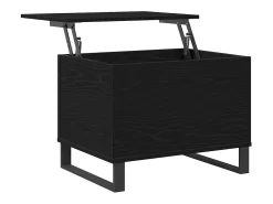 Mesa De Centro| Mesa de centro | Mesa de apoio | Mesa de café Carvalho 60x44.5x45 cm Preto