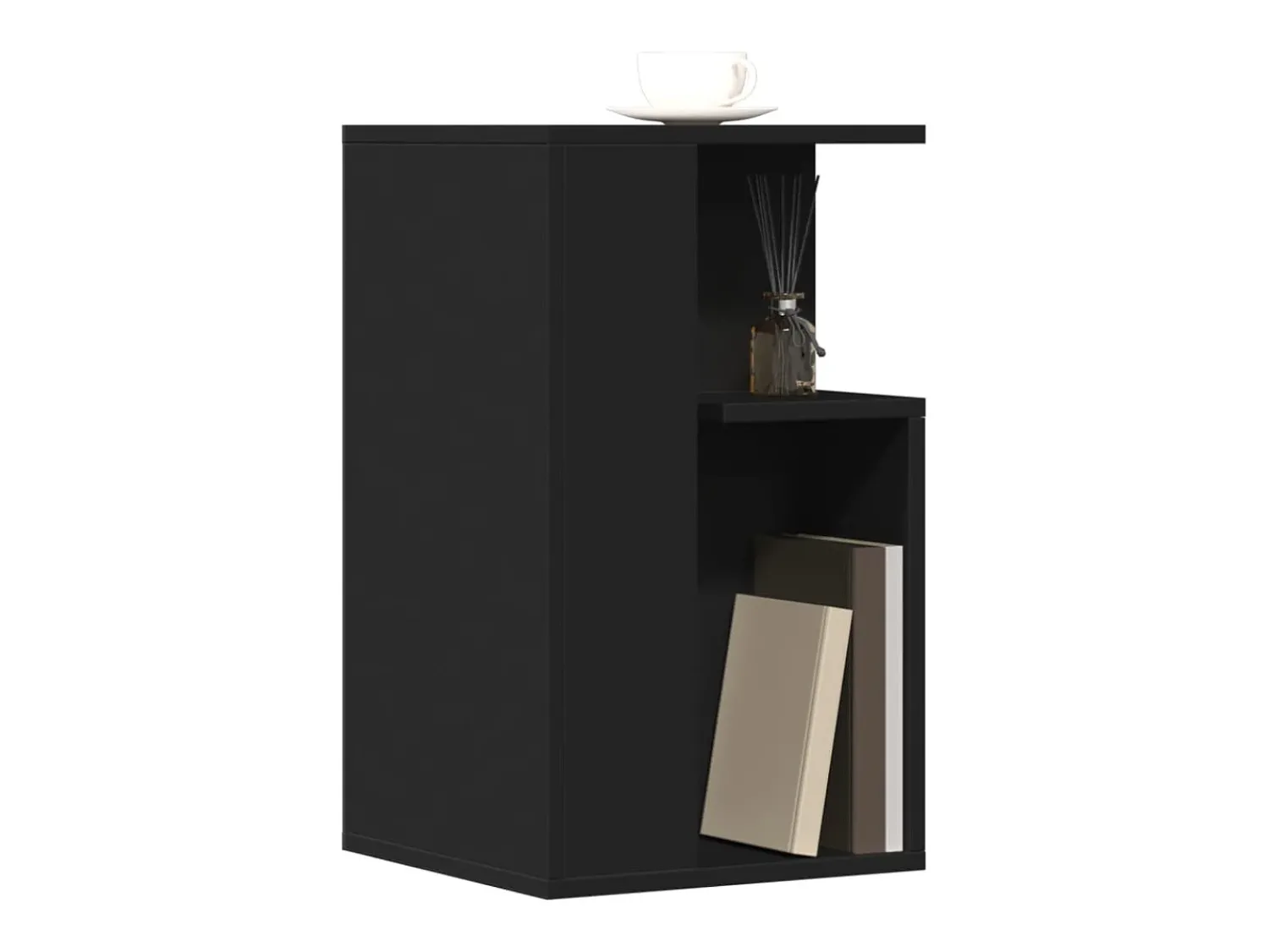 Clearance Mesa de centro | Mesa de apoio 35x35x60 cm derivados de madeira Preto