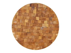 Mesa De Centro* Mesa de centro | Mesa de apoio | Mesa de café 60x60x35cm madeira de teca maciça Castanho