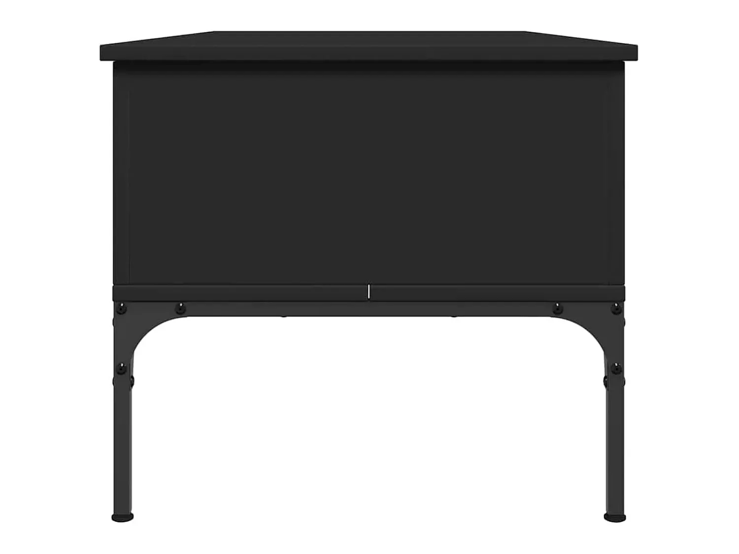 Mesa De Centro* Mesa de centro | Mesa de apoio 100x50x45 cm derivados de madeira/metal Preto