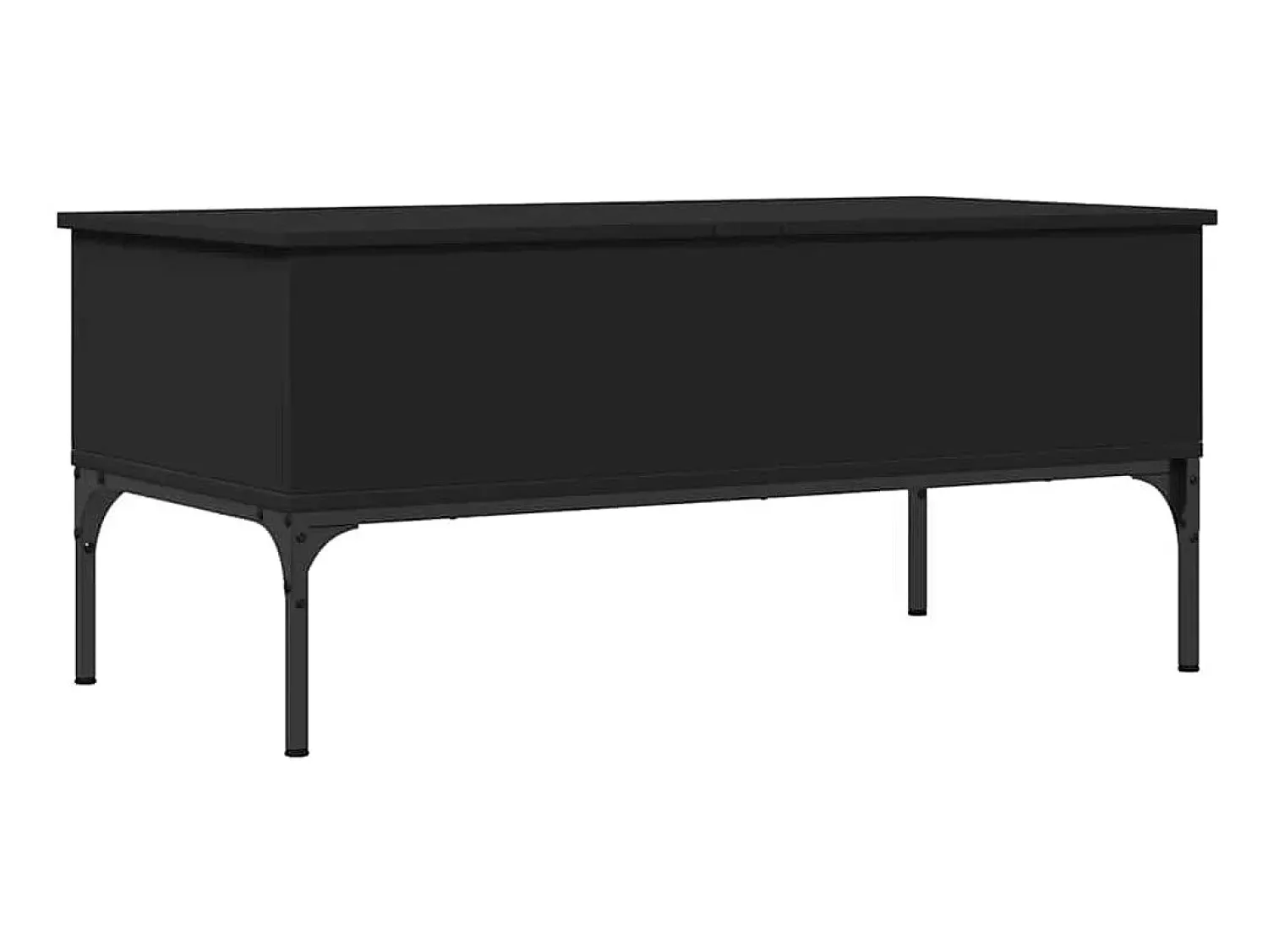 Mesa De Centro* Mesa de centro | Mesa de apoio 100x50x45 cm derivados de madeira/metal Preto