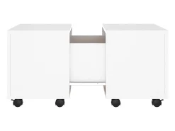 Mesa De Centro| Mesa de centro | Mesa de apoio 60x60x38 cm derivados de madeira Branco