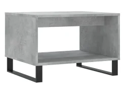 Mesa De Centro* Mesa de centro | Mesa de apoio 60x50x40 cm madeira processada cinza cimento Cinzento