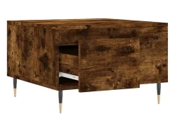 Mesa De Centro* Mesa de centro | Mesa de apoio 55x55x36.5 cm derivados madeira carvalho fumado Castanho
