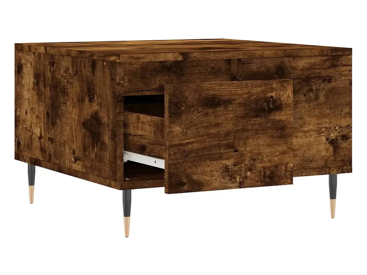 Mesa De Centro* Mesa de centro | Mesa de apoio 55x55x36.5 cm derivados madeira carvalho fumado Castanho