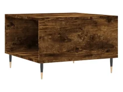 Mesa De Centro* Mesa de centro | Mesa de apoio 55x55x36.5 cm derivados madeira carvalho fumado Castanho