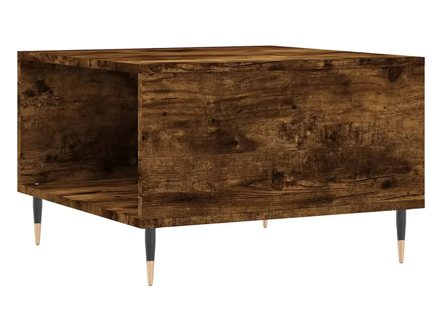 Mesa De Centro* Mesa de centro | Mesa de apoio 55x55x36.5 cm derivados madeira carvalho fumado Castanho