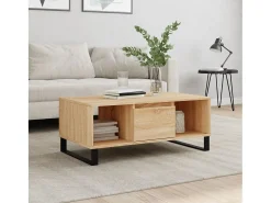 Mesa de centro | Mesa de apoio 90x50x36.5 cm derivados madeira carvalho sonoma^ Mesa De Centro