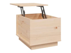 Outlet Mesa de centro | Mesa de apoio | Mesa de café 40x50x35 cm madeira de pinho maciça Castanho
