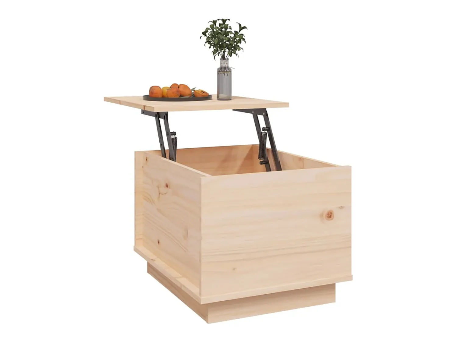 Outlet Mesa de centro | Mesa de apoio | Mesa de café 40x50x35 cm madeira de pinho maciça Castanho