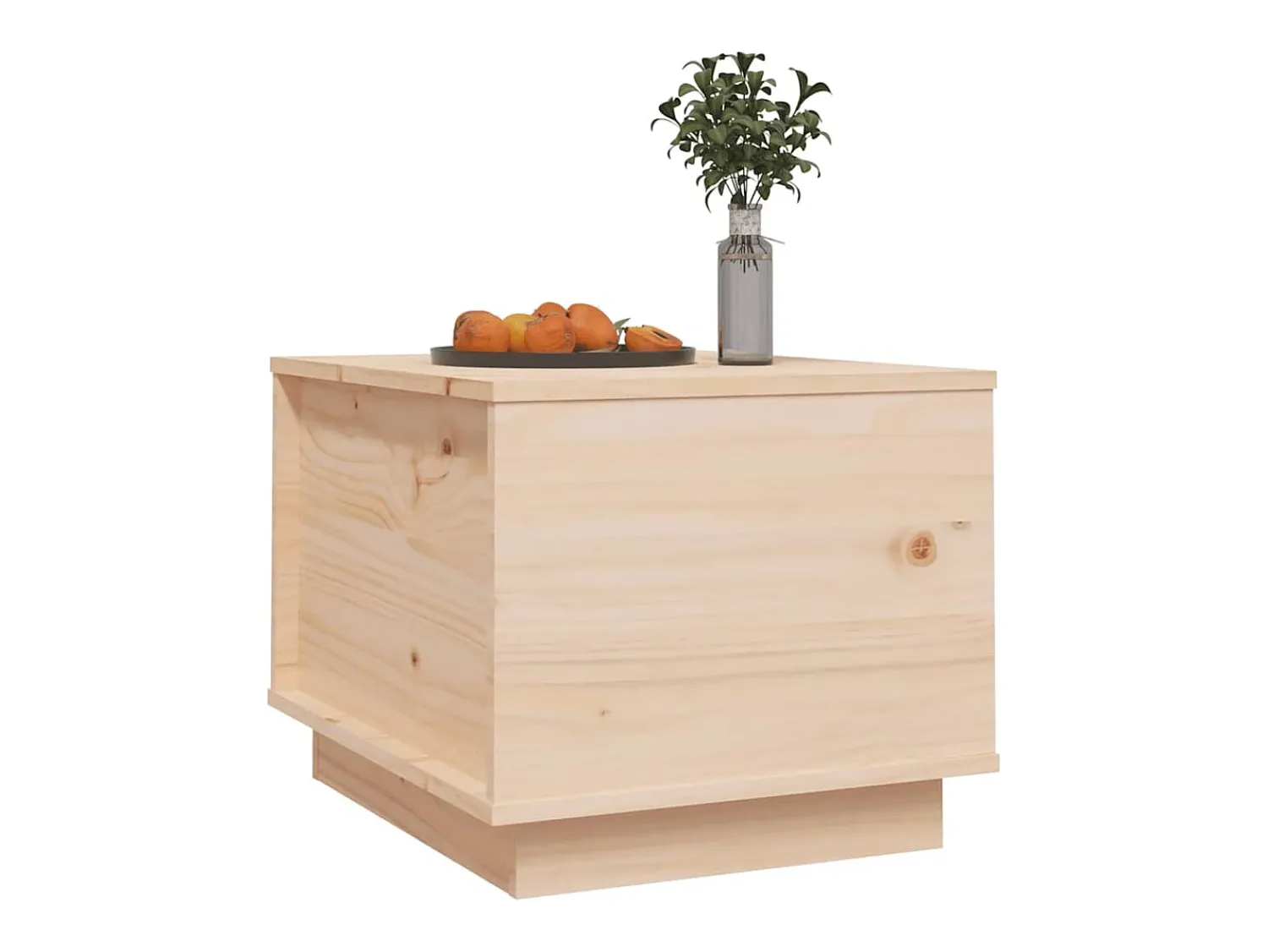 Outlet Mesa de centro | Mesa de apoio | Mesa de café 40x50x35 cm madeira de pinho maciça Castanho