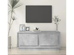 Mesa De Centro| Mesa de centro | Mesa de apoio 102x50x44 cm derivados de madeira cinza cimento Cinzento
