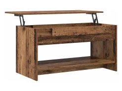 Outlet Mesa de centro | Mesa de apoio Madeira antiga 80x50.5x41.5 cm Castanho