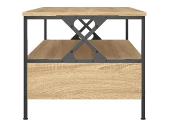 Mesa De Centro| Mesa de centro | Mesa de apoio 100x51x45 cm derivados madeira carvalho sonoma Castanho
