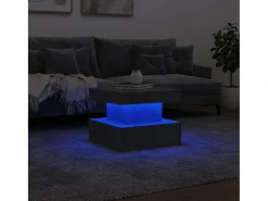 Hot Mesa de centro | Mesa de apoio com luzes LED 50x50x40 cm cimento Cinzento