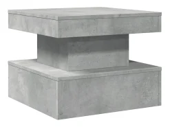Hot Mesa de centro | Mesa de apoio com luzes LED 50x50x40 cm cimento Cinzento