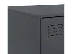 Mesa De Centro| Mesa de centro | Mesa de apoio | Mesa de café 67x50x44 cm aço antracite Preto