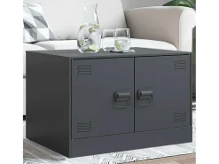 Mesa De Centro| Mesa de centro | Mesa de apoio | Mesa de café 67x50x44 cm aço antracite Preto