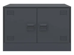 Mesa De Centro| Mesa de centro | Mesa de apoio | Mesa de café 67x50x44 cm aço antracite Preto