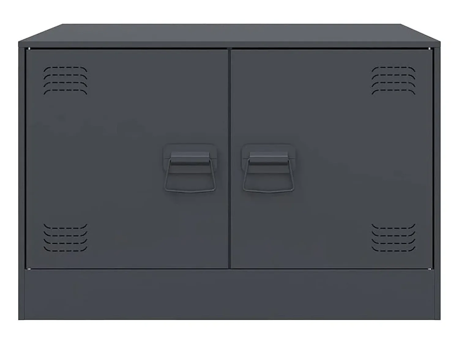Mesa De Centro| Mesa de centro | Mesa de apoio | Mesa de café 67x50x44 cm aço antracite Preto
