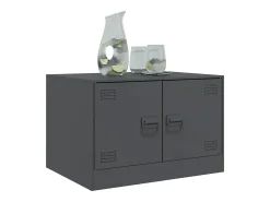 Mesa De Centro| Mesa de centro | Mesa de apoio | Mesa de café 67x50x44 cm aço antracite Preto