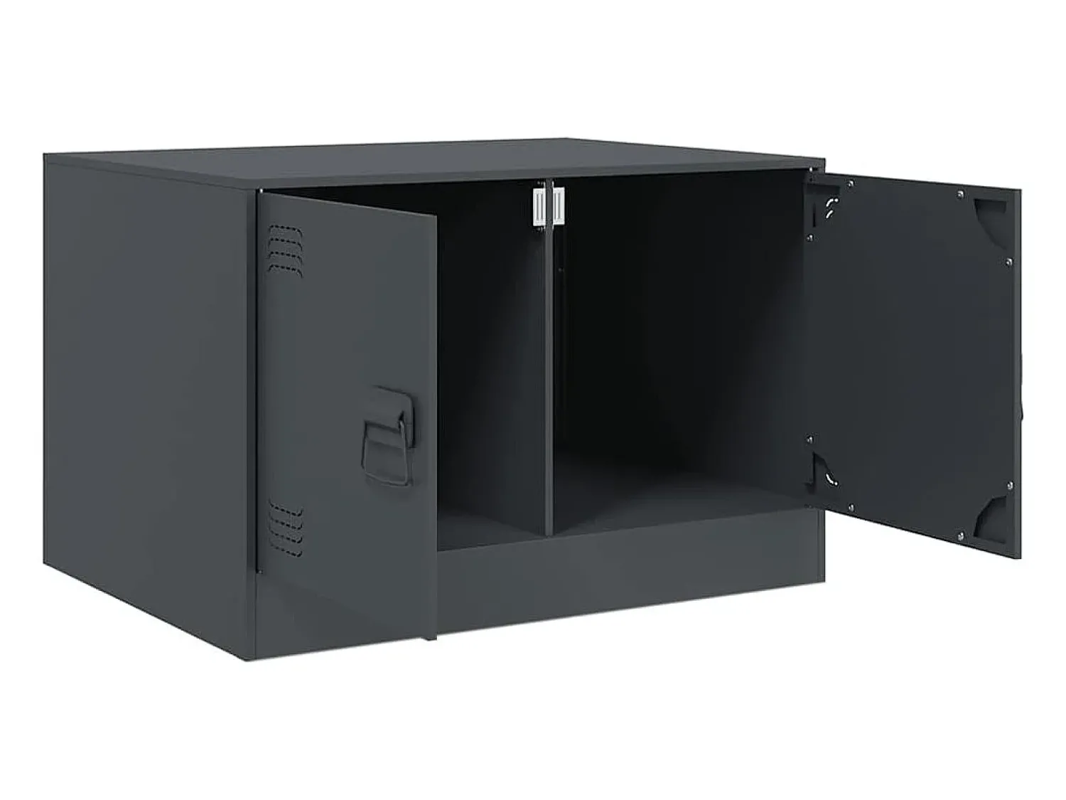 Mesa De Centro| Mesa de centro | Mesa de apoio | Mesa de café 67x50x44 cm aço antracite Preto