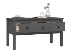 Mesa De Centro* Mesa de centro | Mesa de apoio 102x49x55 cm pinho maciço cinza Cinzento