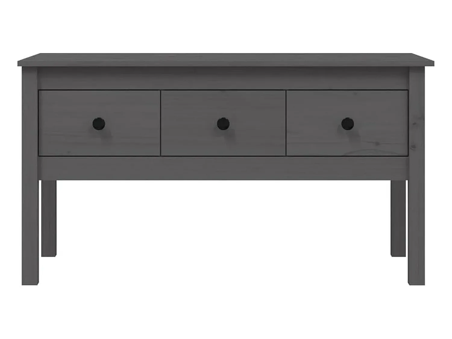Mesa De Centro* Mesa de centro | Mesa de apoio 102x49x55 cm pinho maciço cinza Cinzento