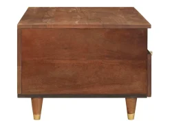 Mesa De Centro| Mesa de centro | Mesa de apoio com gaveta 80x54x40 cm Castanho