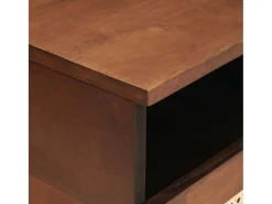 Mesa De Centro| Mesa de centro | Mesa de apoio com gaveta 80x54x40 cm Castanho