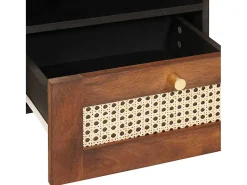 Mesa De Centro| Mesa de centro | Mesa de apoio com gaveta 80x54x40 cm Castanho