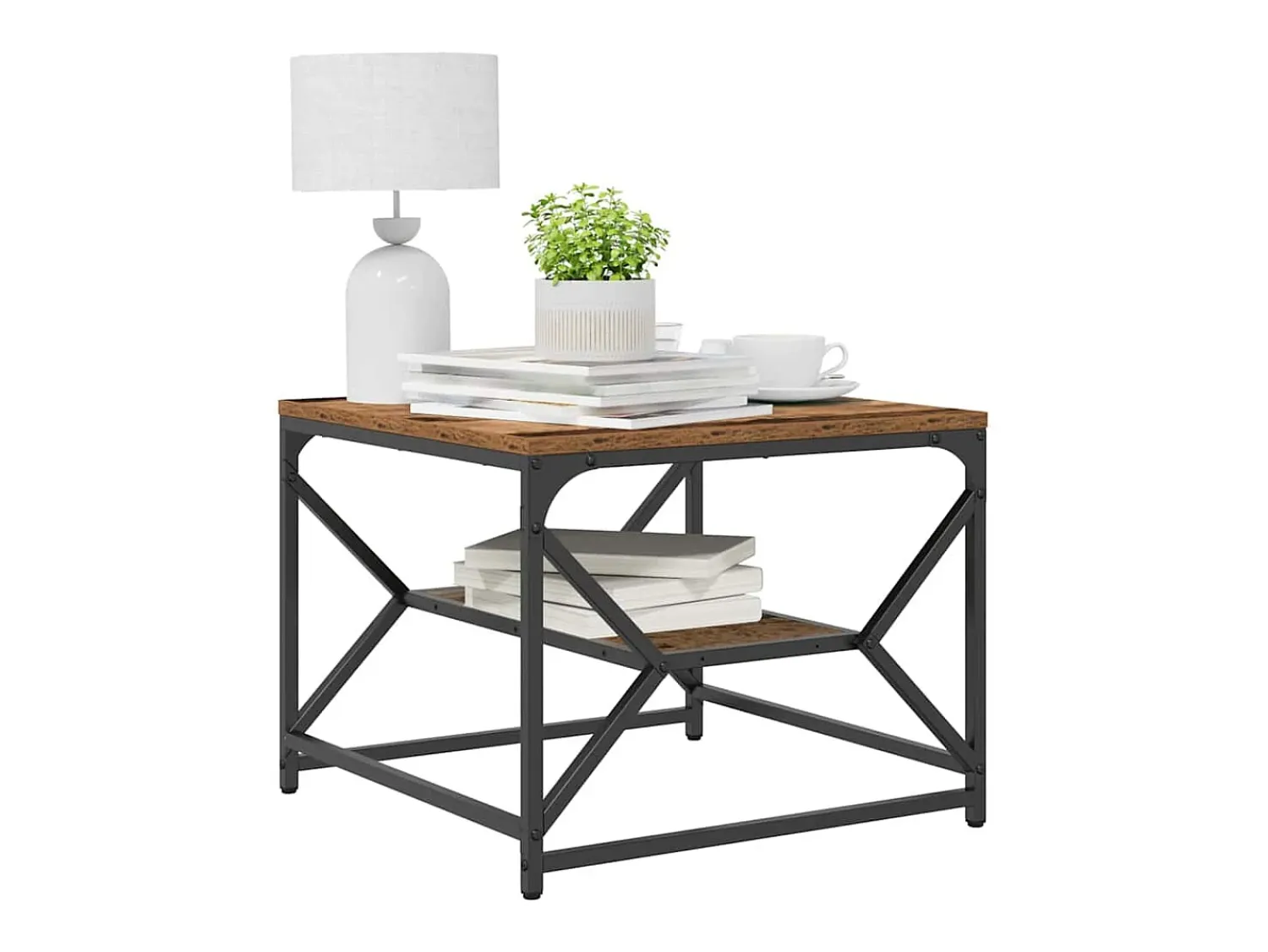 Mesa de centro | Mesa de apoio | Mesa de café Madeira antiga 51x50x40 cm^ Mesa De Centro