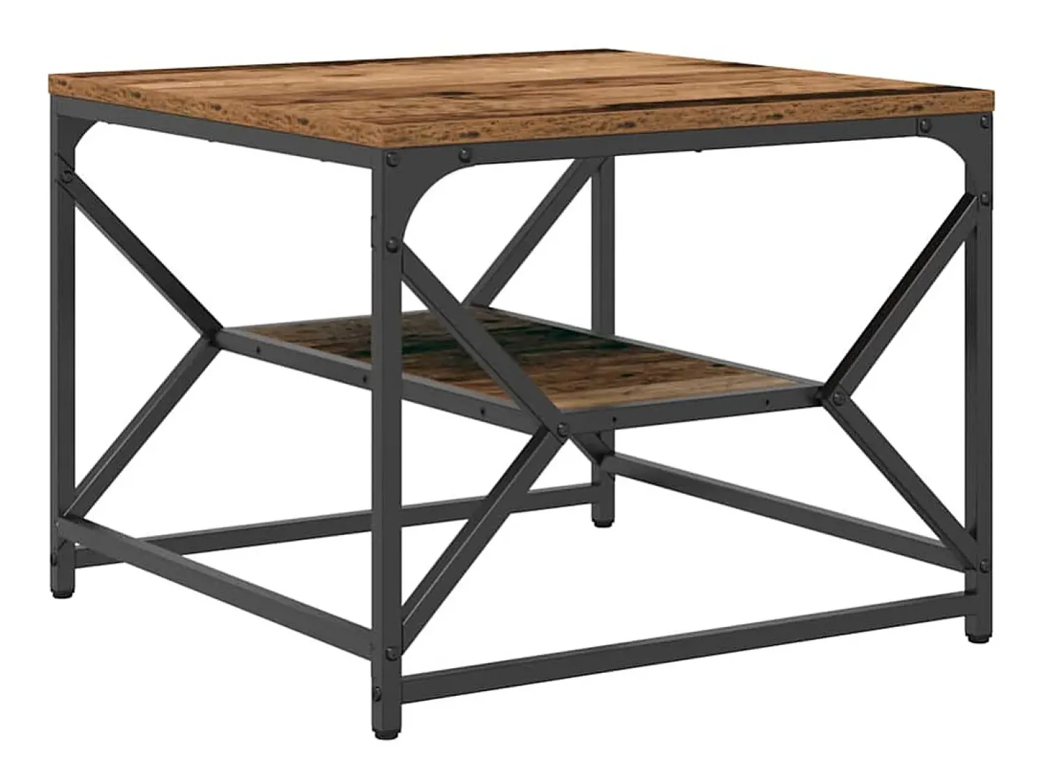 Mesa de centro | Mesa de apoio | Mesa de café Madeira antiga 51x50x40 cm^ Mesa De Centro