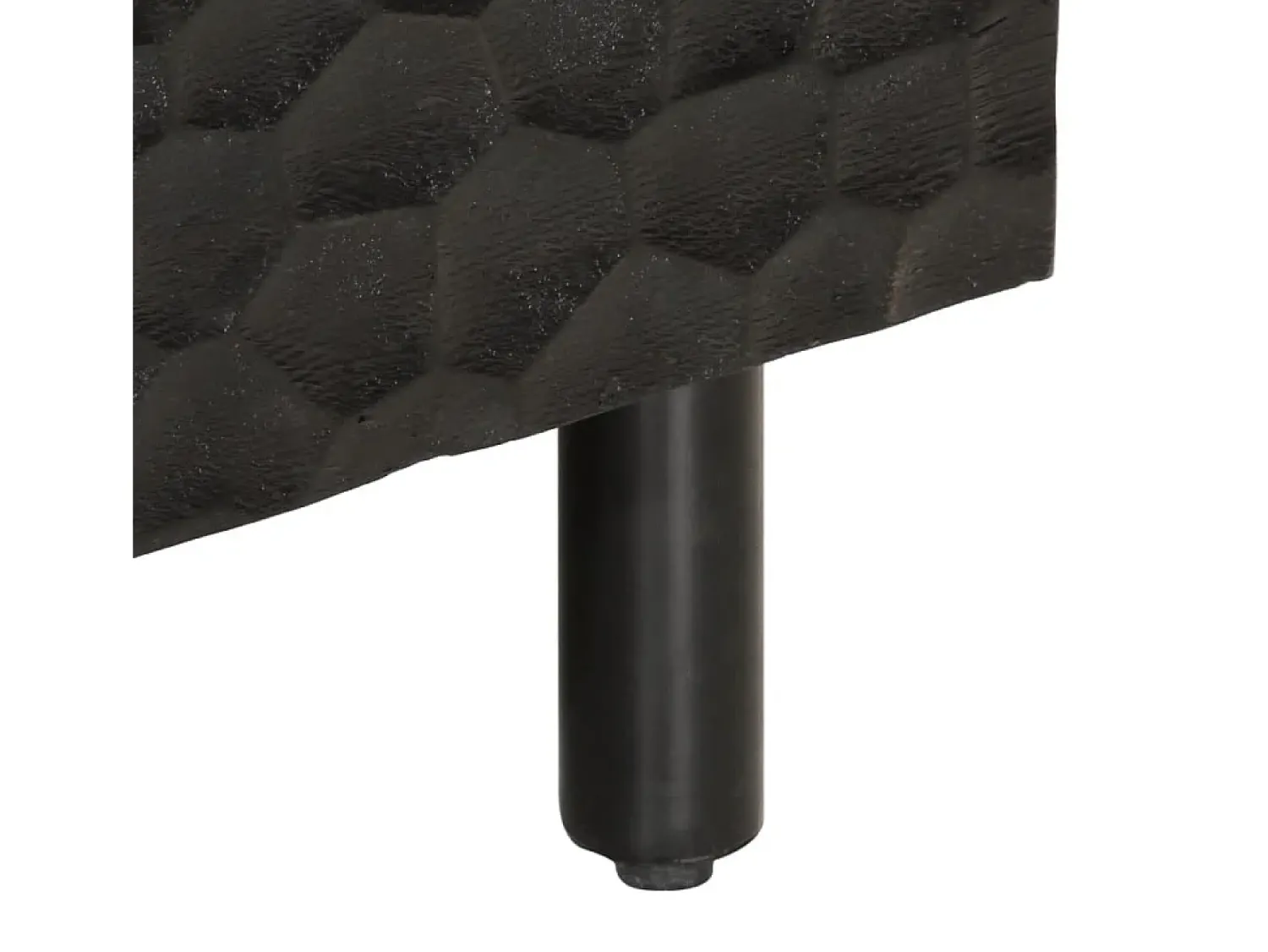 Mesa De Centro| Mesa de centro | Mesa de apoio 80x50x40 cm madeira de mangueira maciça Preto