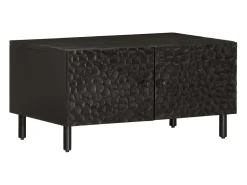 Mesa De Centro| Mesa de centro | Mesa de apoio 80x50x40 cm madeira de mangueira maciça Preto
