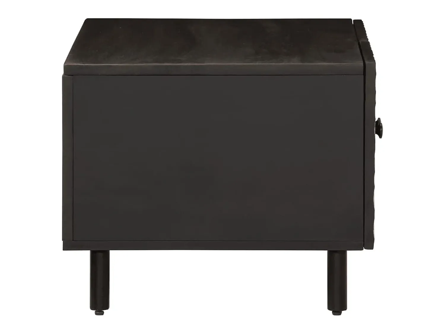 Mesa De Centro| Mesa de centro | Mesa de apoio 80x50x40 cm madeira de mangueira maciça Preto